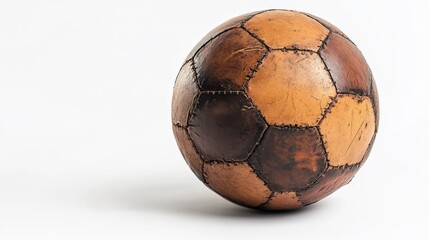 vintage leather soccer ball