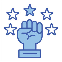 Talent Blue Icon Vector Illustration