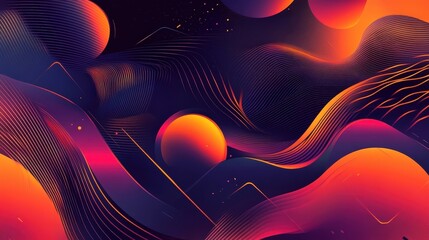 abstract wave background with vibrant colors