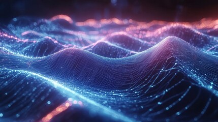 abstract digital landscape futuristic technology background