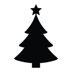 Christmas Tree Silhouette Vector Illustration