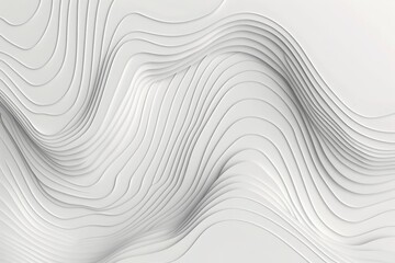 Minimal Line-Art Waves on Matte Off-White