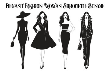 fashion girls silhouettes