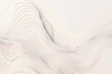 Minimal Line-Art Waves on Matte Off-White