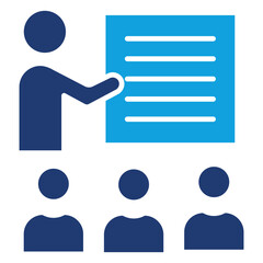 Fototapeta premium Homework Flat Blue Icon