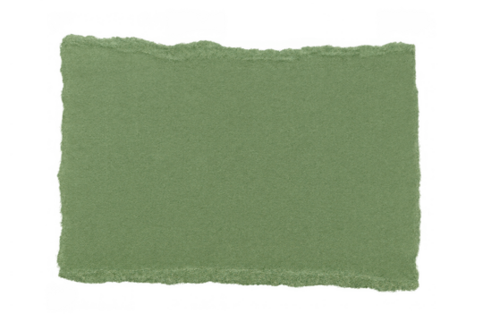 Sage green torn paper texture blank space, ripped craft element on transparent background for scrapbooking - Powered by Adobe