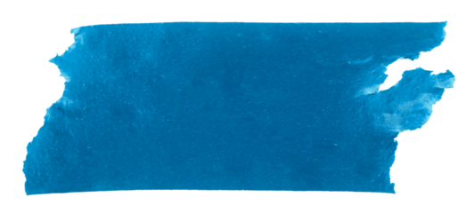 A piece of crumpled insulating tape on a white background. Blue insulating electrical tape.