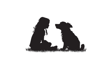 black silhouette of a dog