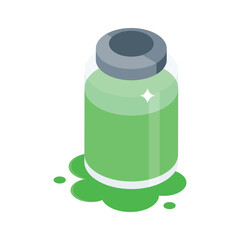 Creatively crafted amazing isometric icon of paint jar