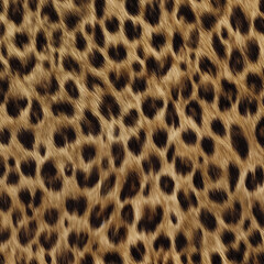 Detailed Leopard Fur Texture for Fashion and Wild Animal Print Backgrounds - Generative AI

