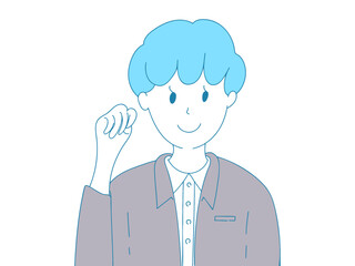 Fototapeta premium イラスト 男性 挿絵 素材