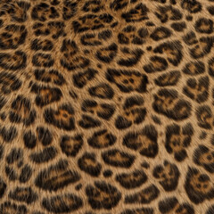 Detailed Leopard Fur Texture for Fashion and Wild Animal Print Backgrounds - Generative AI
