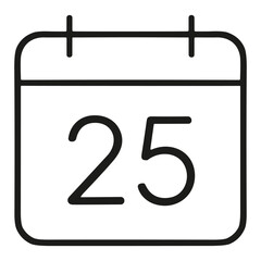 Christmas Day Calendar Vector Illustration