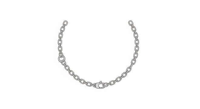 Elegant silver chain necklace, a timeless accessory for adding a touch of sophistication to any outfit