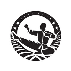 pencak silat sports logo vector