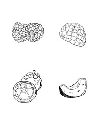 hand drawn vector illustration of a banana