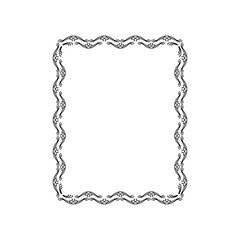 Black frame with wavy line