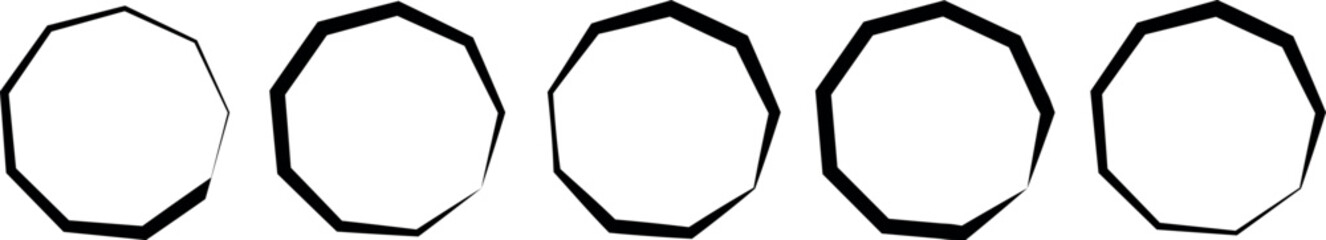 Premium Black Octagon Vector Collection – A Versatile Vector Geometry Polygon Set for Modern Design and Branding Projects