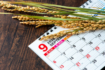 カレンダー　収穫の秋
