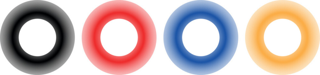 Creative Halftone Dotted Circle Brush Pack – Premium Vector Textures with Diverse Colors and Artistic Gradient Variations