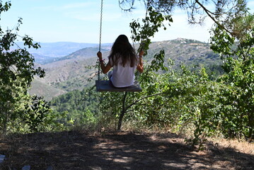 girl on a swing
