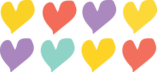 The Relation of Hearts: Artistic Colourful Romantic Illustrations of Unity, Passion, and Unbreakable Bonds