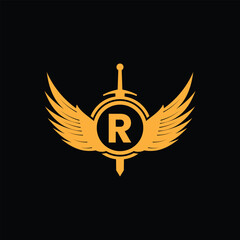 Letter R logo design template	