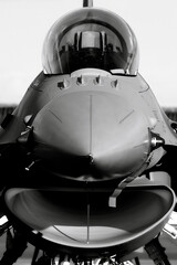 military aircraft front view