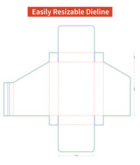 Editable outline Box Die Line Tamplate,Dividers six slot blocks,envelopes envelope sleeves apparel sleeve boxes.eps