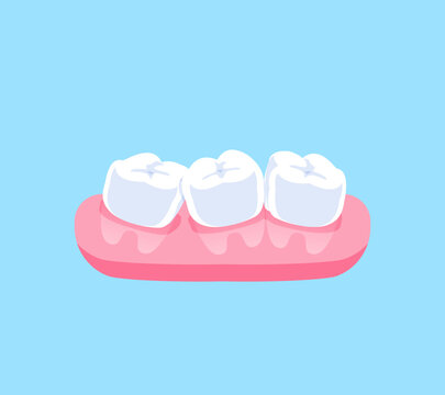 Crooked teeth illustration vector design. Dental care concept.