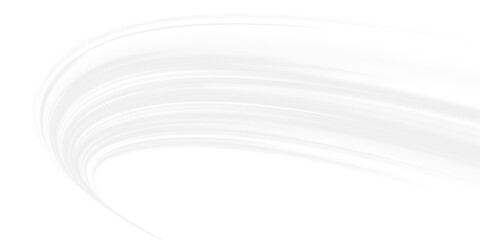 Curved white light trail spins dynamically across transparent background. The glowing beam symbolizes energy and inspiration. Excellent for bright futuristic visuals.