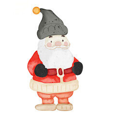 santa claus with snowman