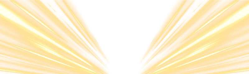 Abstract neon rays of light on a transparent background in PNG format. Yellow magic spirals with sparkles. Golden glowing shiny spiral lines effect.	
