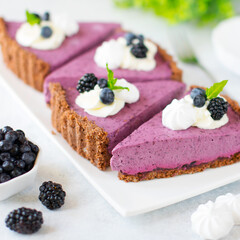 Blackberry and Blueberry Tart &ndash; Homemade Summer Dessert