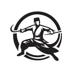 pencak silat sports logo vector