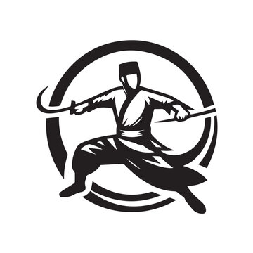 pencak silat sports logo vector
