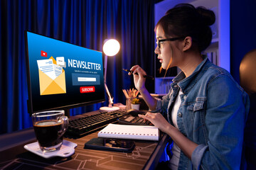 newsletter signup page on computer for customer to subscribe brisk newsletter update information to subscriber