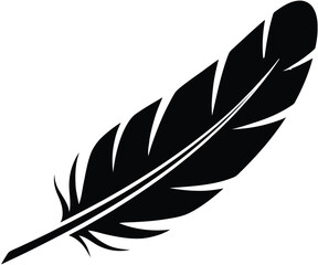 Fototapeta premium White feather on a blue background, soft and delicate illustration