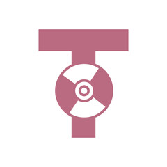Initial Cd Dvd Logo combine with letter T vector template