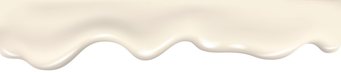 Dripping  white paint, yogurt or milk 3d texture.