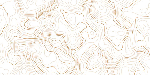 Geographic contour map with elevation lines. Detailed terrain visualization concept. Vector illustration of landscape elevations and natural relief.