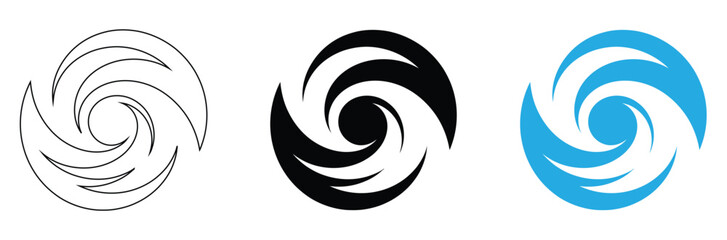 Retro bling shape set with sparkling stars, wireframe grid form, swirling galaxy, planet rings, starburst rays,Cool abstract swirl design element in black, blue, outline,editable stroke