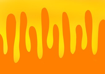 Yellow paint dropping orange surface 