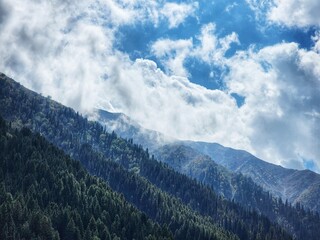 Mountains Wrapped in Clouds