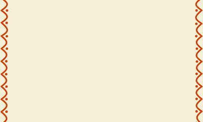 A minimalist border frame with wavy red lines and dotted accents on both sides over a soft beige background, perfect for invitations, posters, or creative layouts.