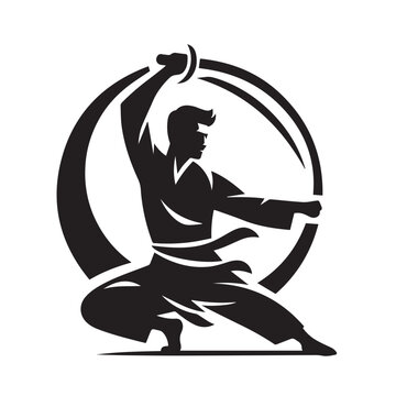 pencak silat sports logo vector