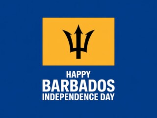 Celebrate barbados independence day with the national flag and a festive greeting