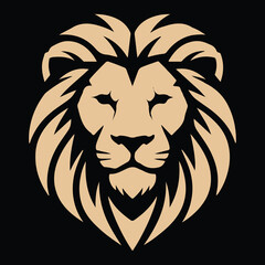 Luxury Royal Lion Head Logo Illustration