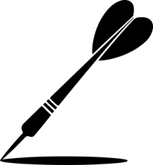single dart black silhouette vector art