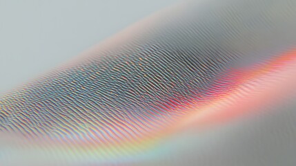 Surface texture displays subtle iridescence and fine parallel ridges under soft light